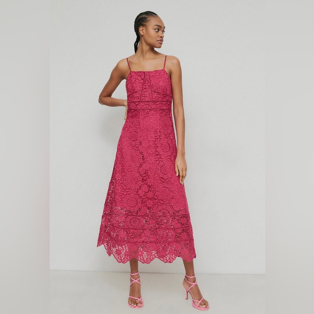 Nasty Gal pink lace dress!